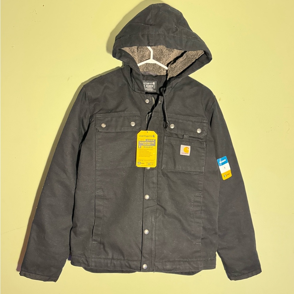 Carhartt Men's Black Bartlett Hooded Jacket (S)